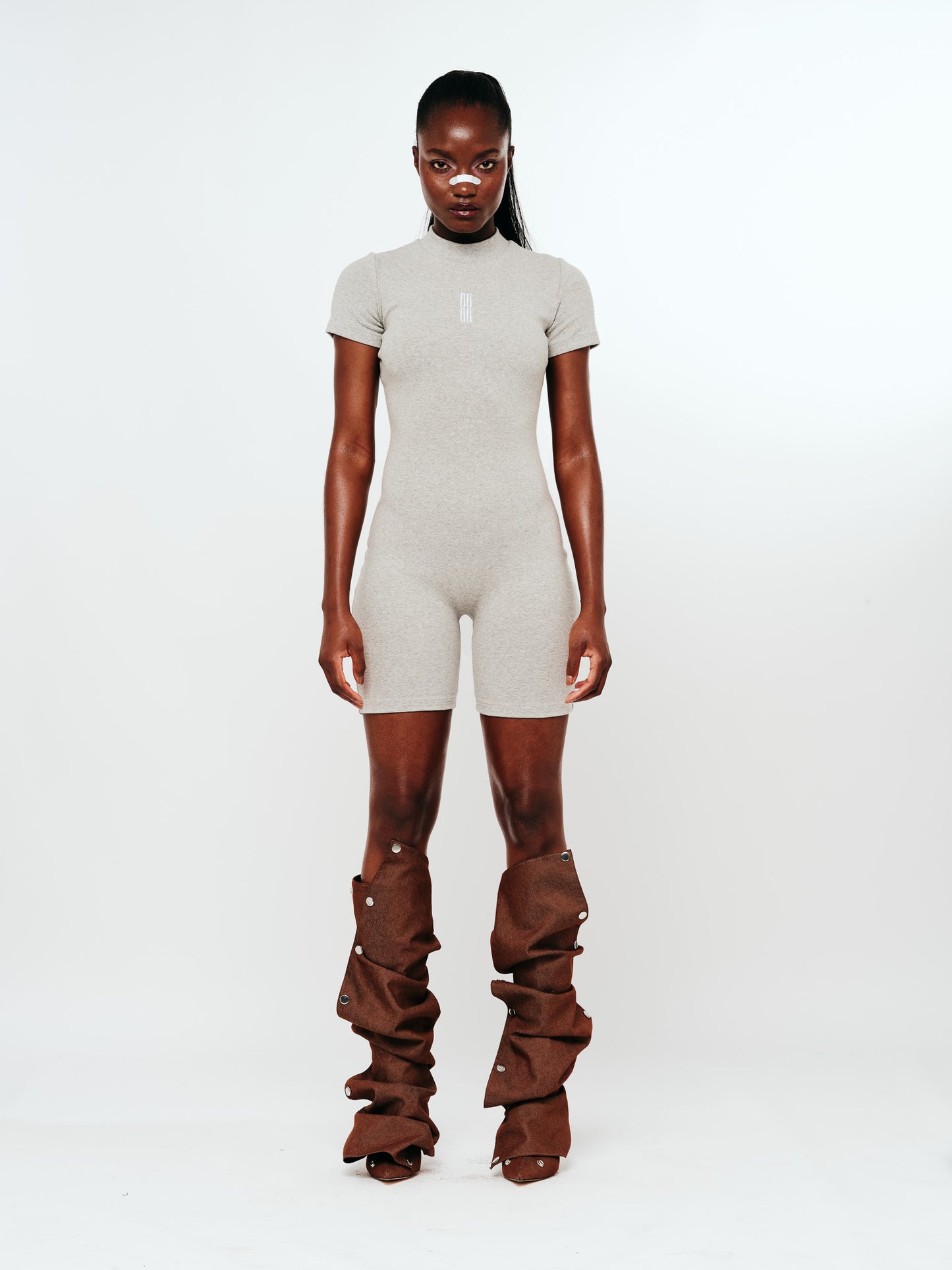 GREY "THIRD KIT" CYCLIST BODYSUIT