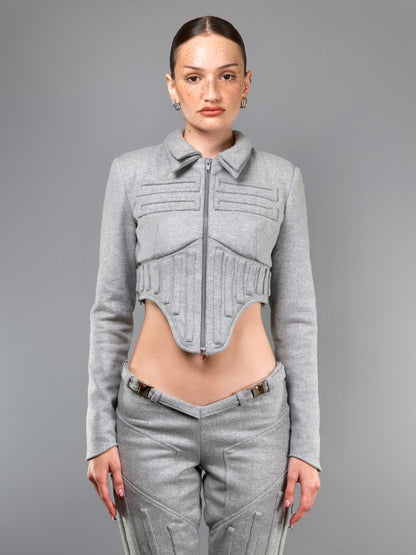 "UNIFORM" GREY WOOL JACKET
