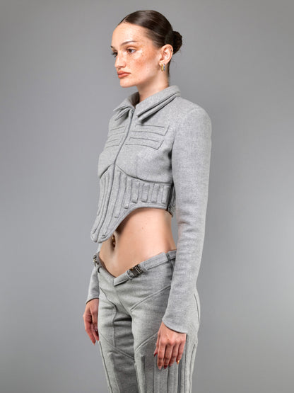 "UNIFORM" GREY WOOL JACKET