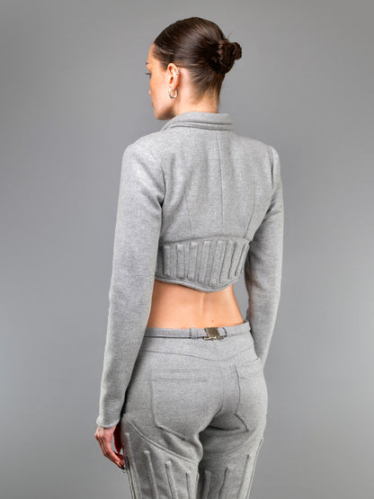 "UNIFORM" GREY WOOL JACKET