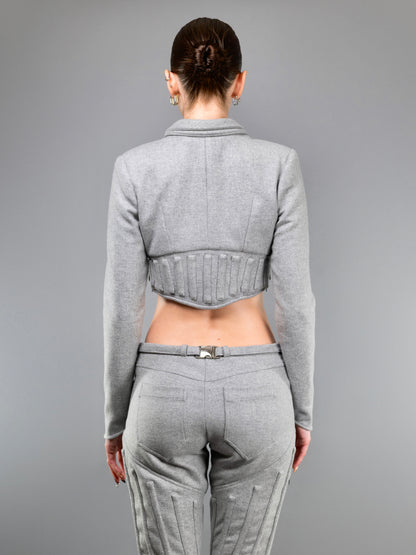 "UNIFORM" GREY WOOL JACKET