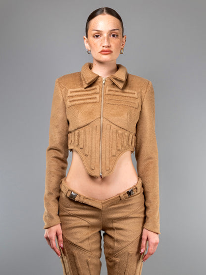 "UNIFORM" CAMEL WOOL JACKET