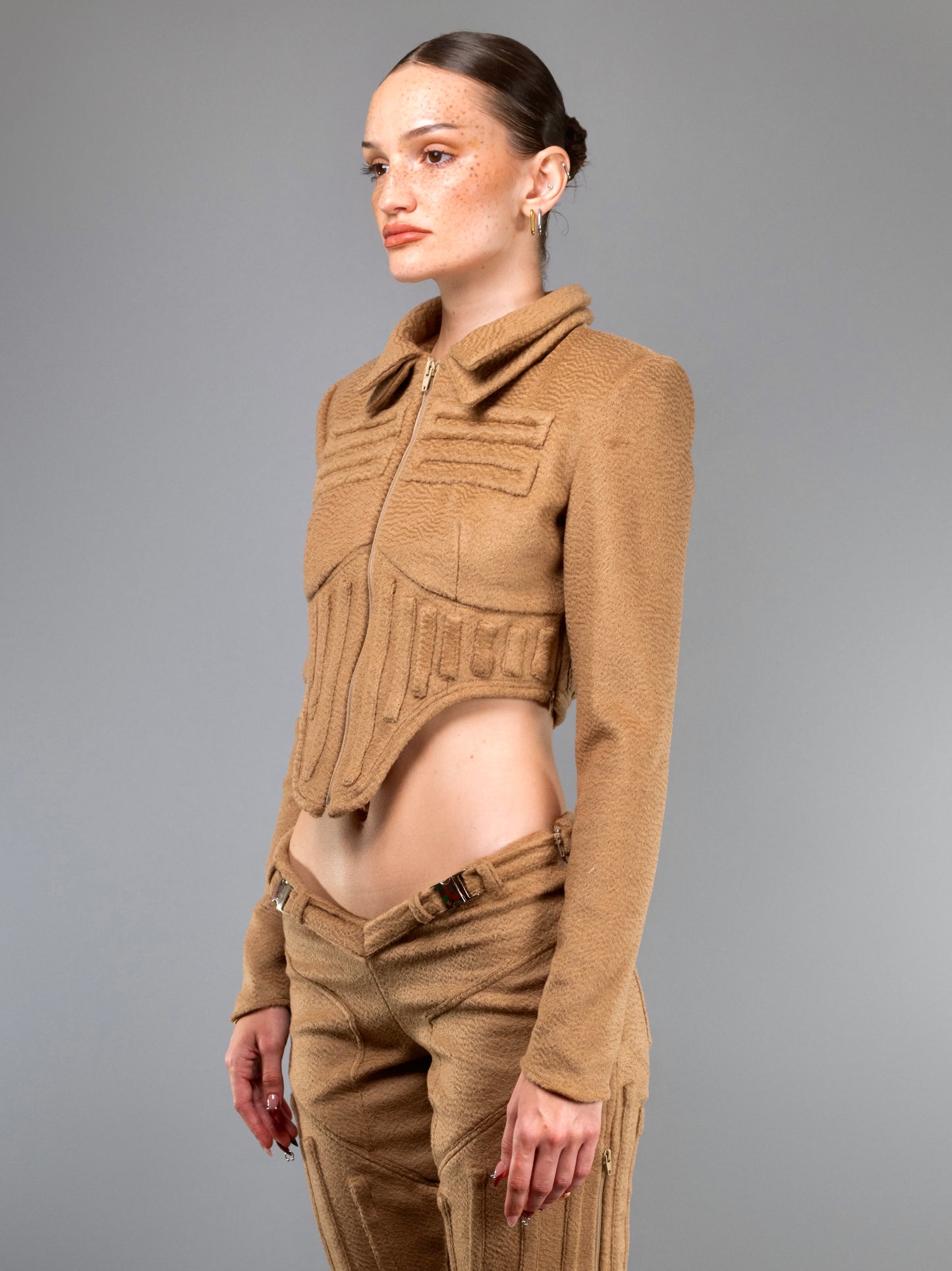 "UNIFORM" CAMEL WOOL JACKET