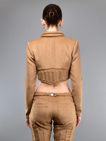 "UNIFORM" CAMEL WOOL JACKET