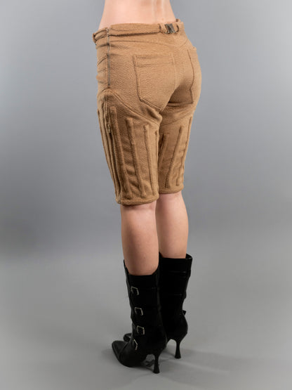 "UNIFORM" CAMEL WOOL SHORTS