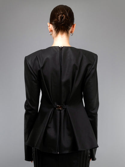 "THE COACH" PLEATED JACKET